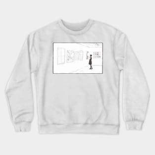 Alone In The Gallery Crewneck Sweatshirt